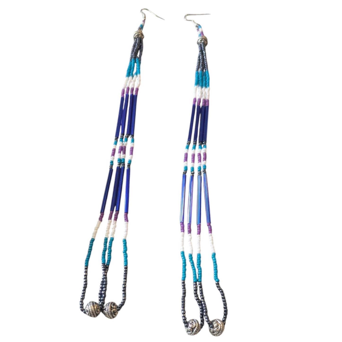 Indigenous Handmade Beaded Dangle Earrings