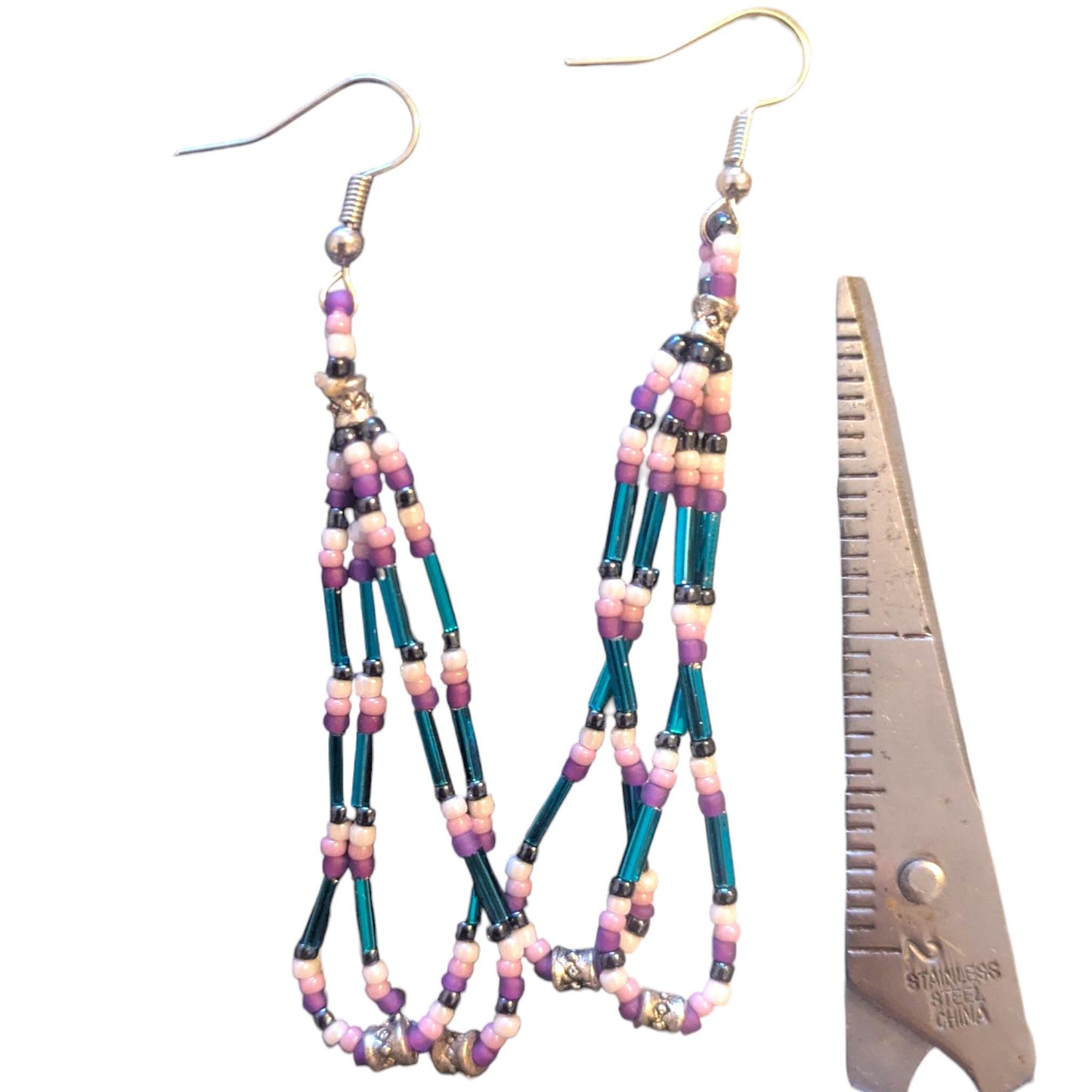 Indigenous Handmade Beaded Dangle Earrings
