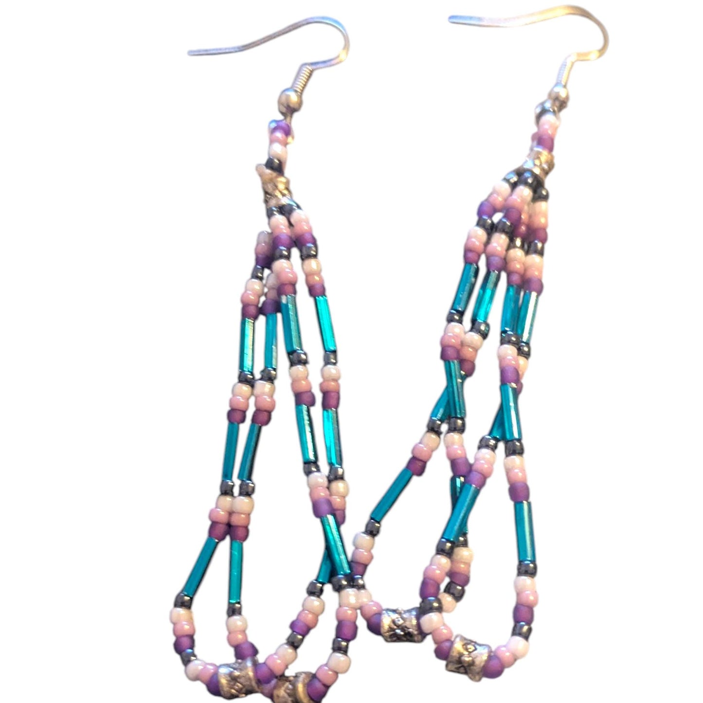 Indigenous Handmade Beaded Dangle Earrings