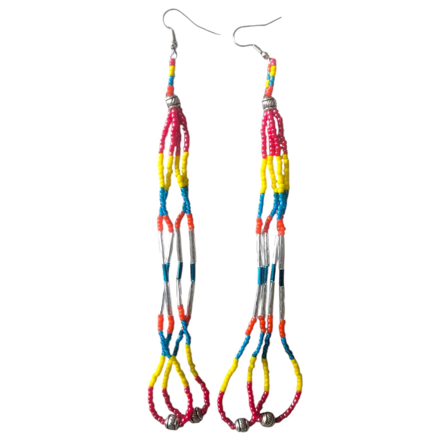 Indigenous Handmade Beaded Dangle Earrings