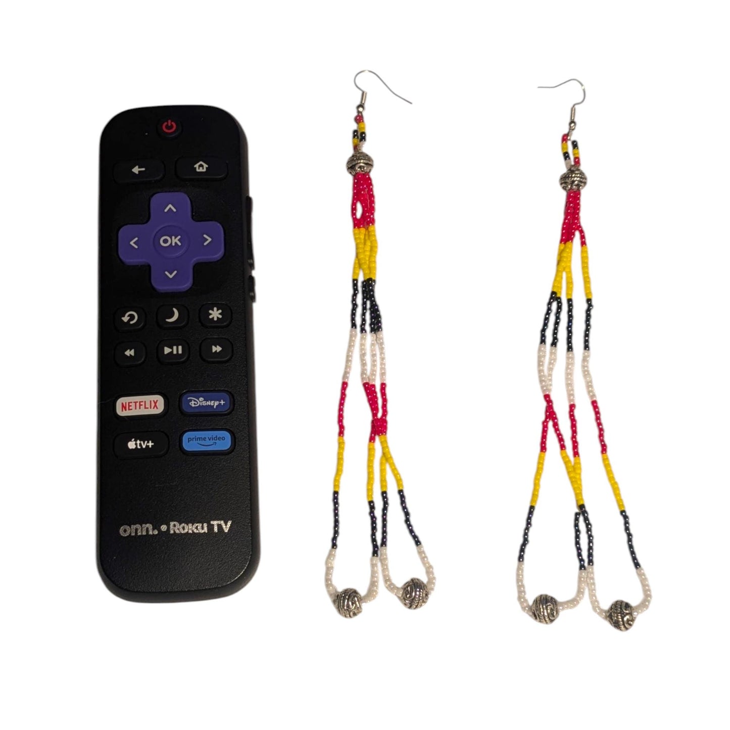 Indigenous Handmade Beaded Dangle Earrings
