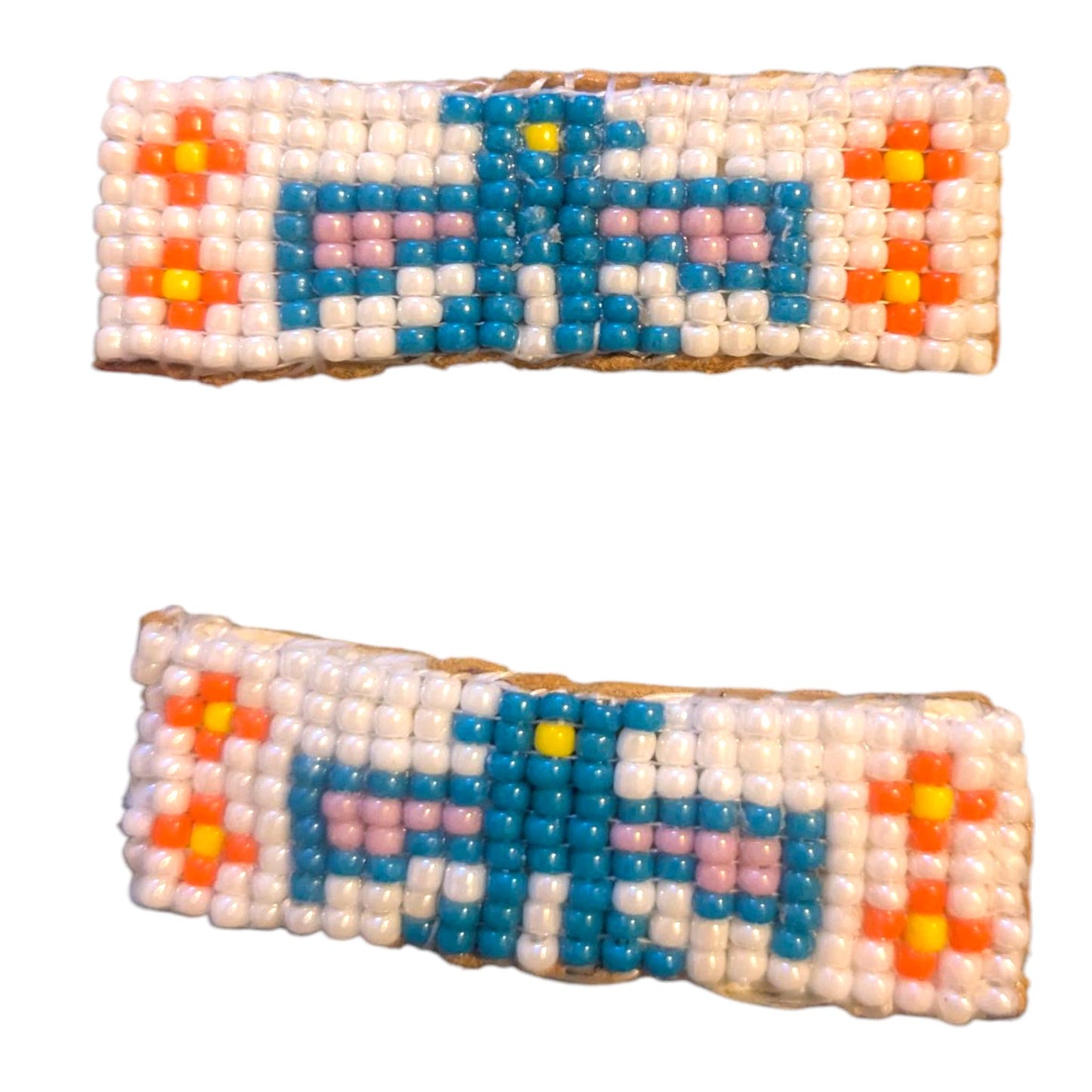 Handmade Loom Beaded Indigenous Hair Barrettes Boho
