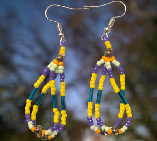 Handmade Beaded Dangle Earrings
