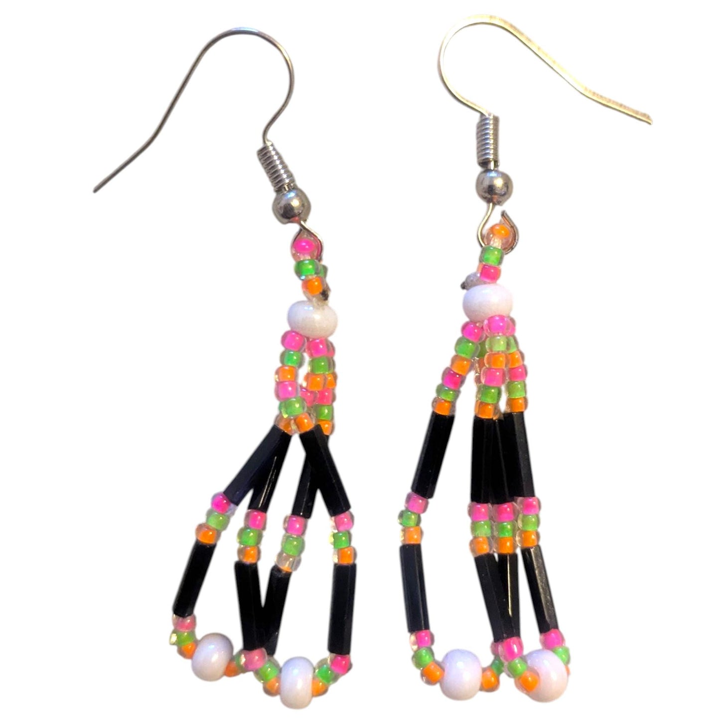 Indigenous Handmade Beaded Dangle Earrings