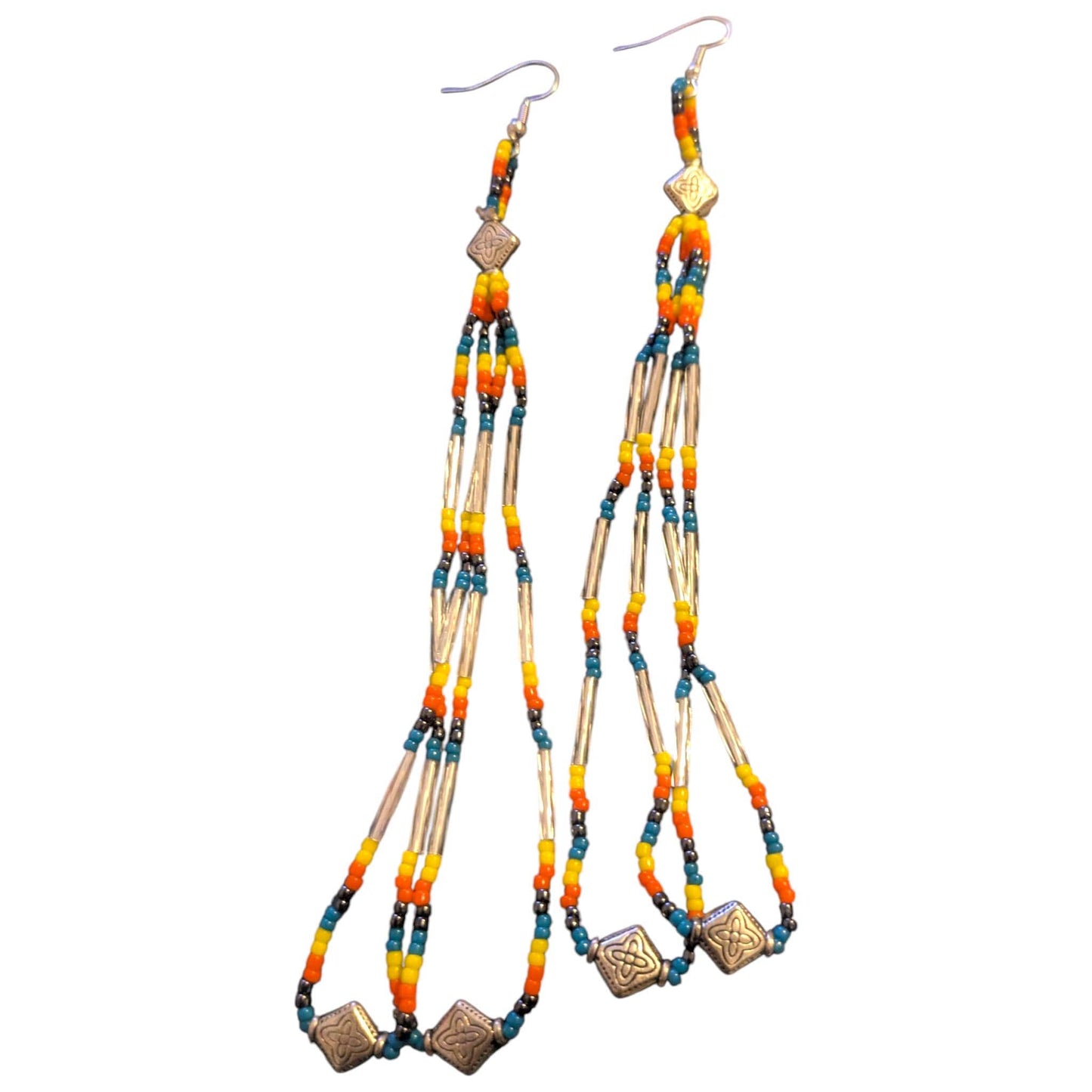 Indigenous Handmade Beaded Dangle Earrings