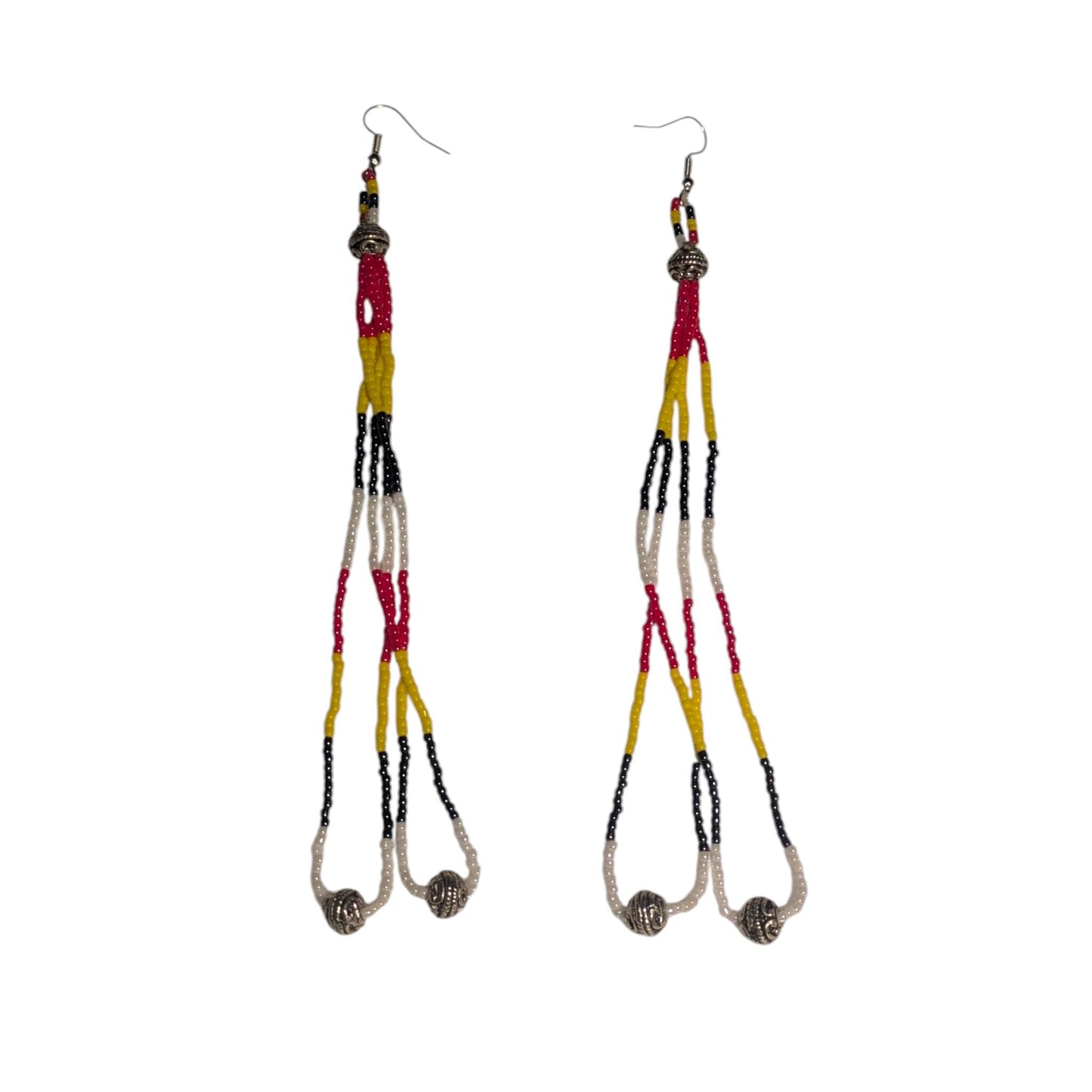 Indigenous Handmade Beaded Dangle Earrings