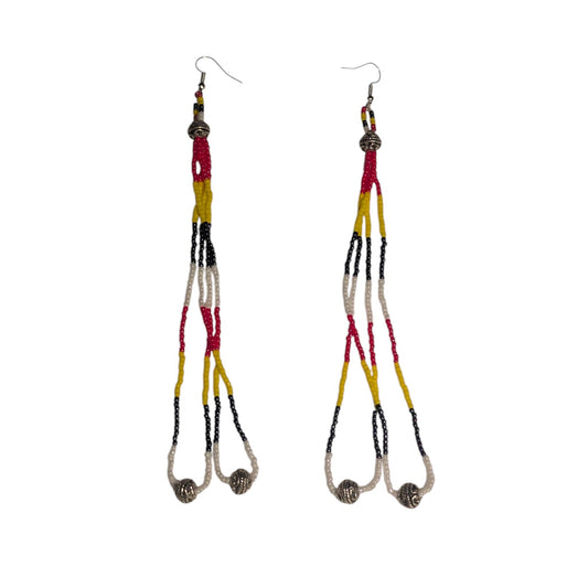 Indigenous Handmade Beaded Dangle Earrings