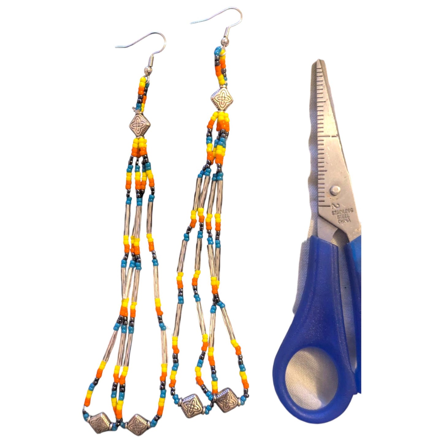Indigenous Handmade Beaded Dangle Earrings