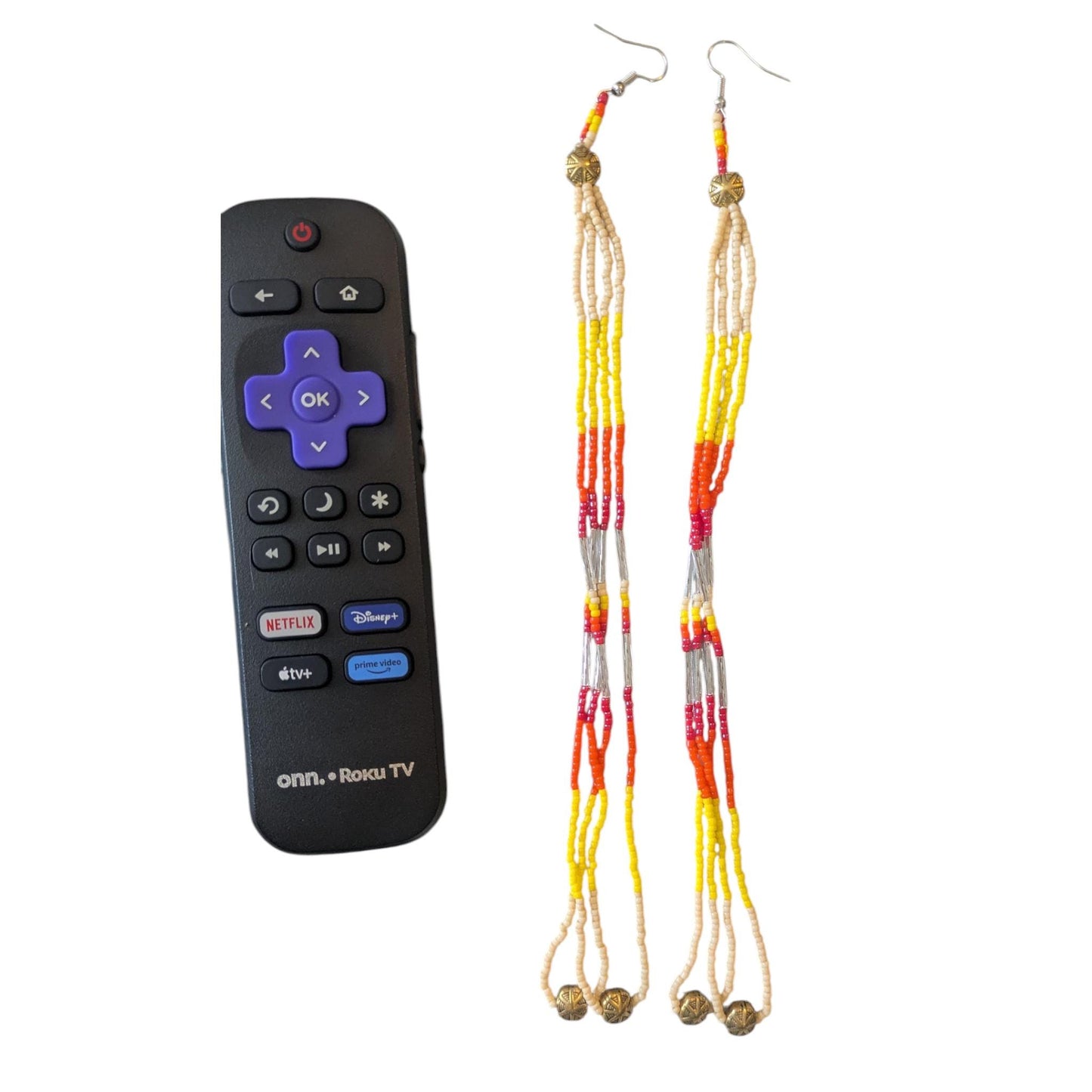 Indigenous Handmade Beaded Dangle Earrings