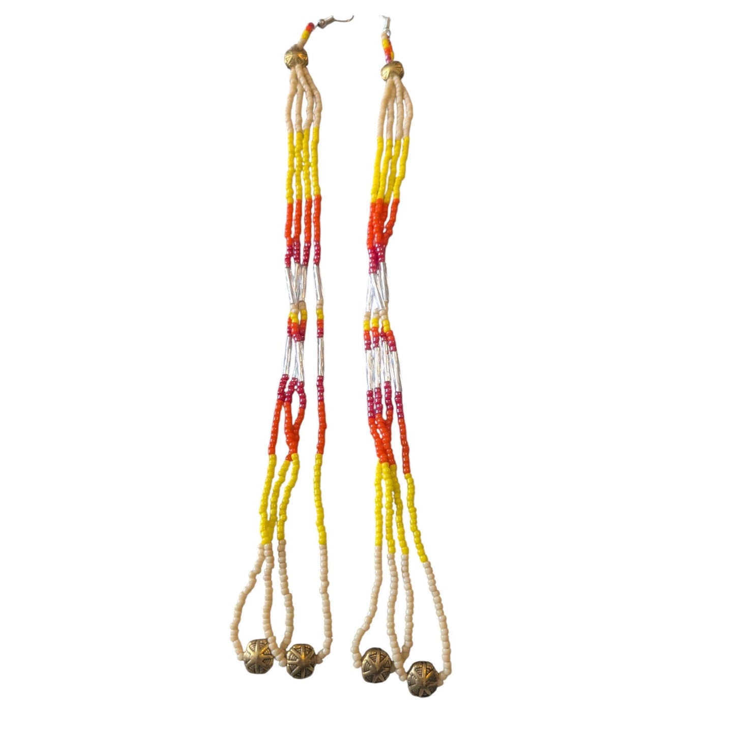 Indigenous Handmade Beaded Dangle Earrings