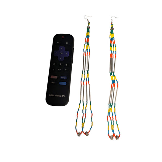 Indigenous Handmade Beaded Dangle Earrings