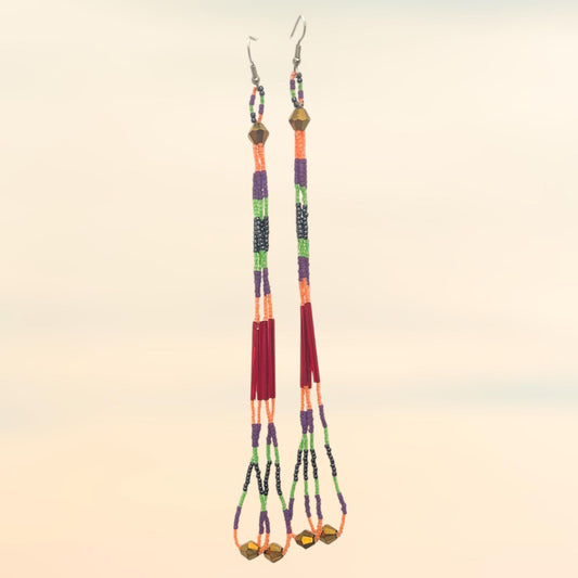 Halloween Handmade Beaded Dangle Earrings