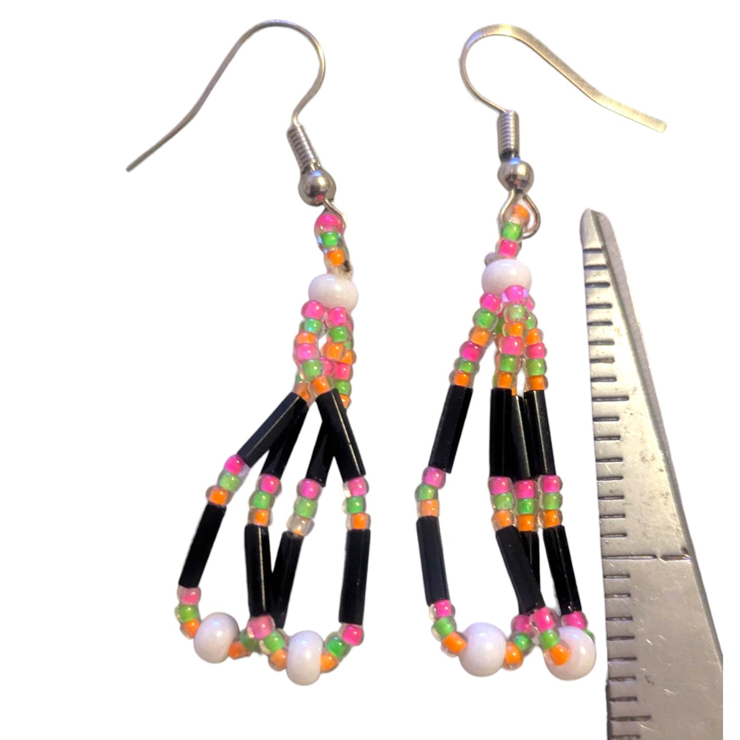 Indigenous Handmade Beaded Dangle Earrings