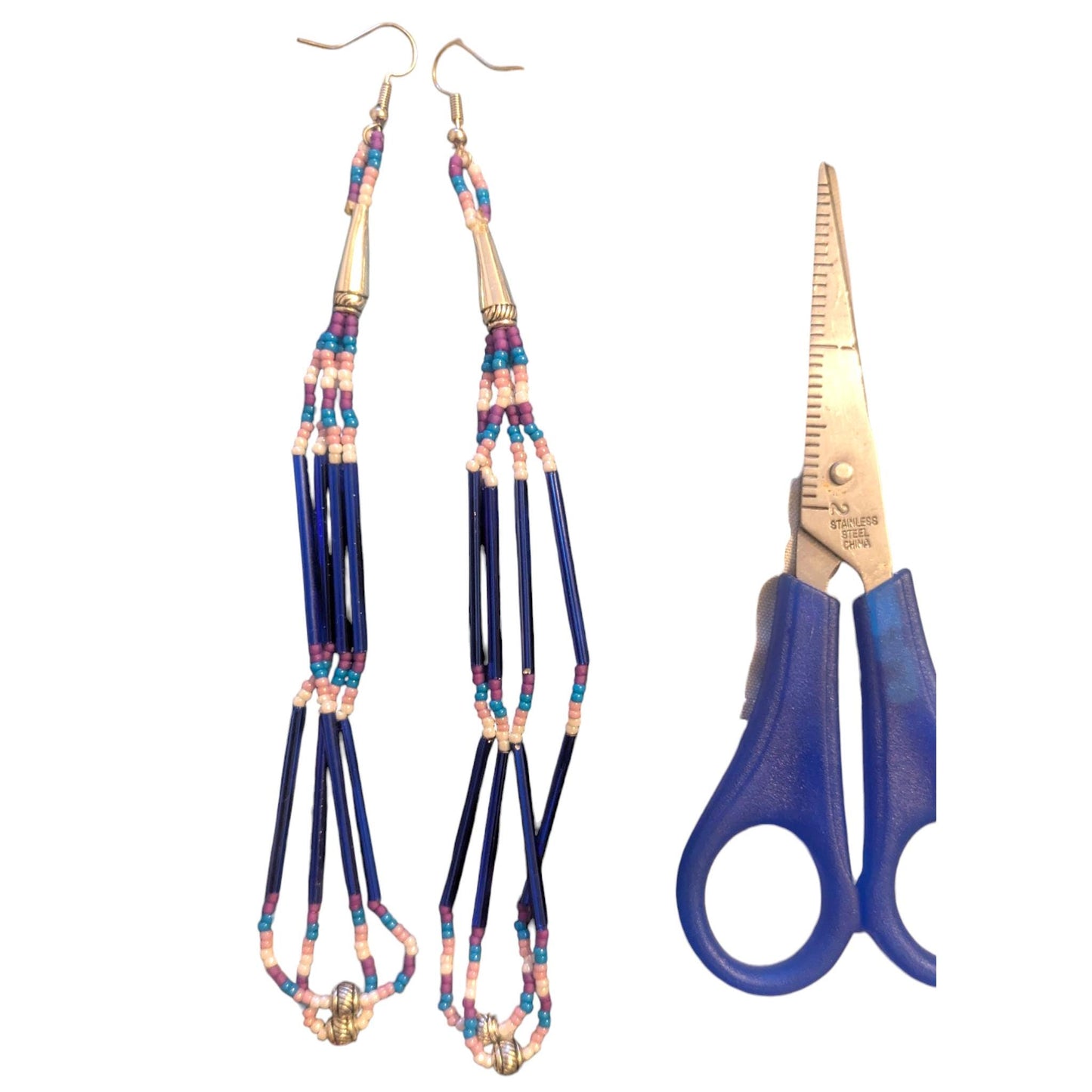 Indigenous Handmade Beaded Dangle Earrings