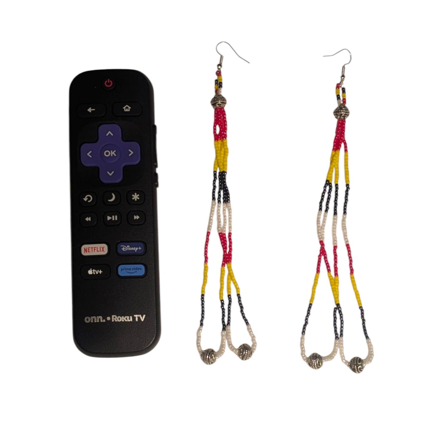 Indigenous Handmade Beaded Dangle Earrings