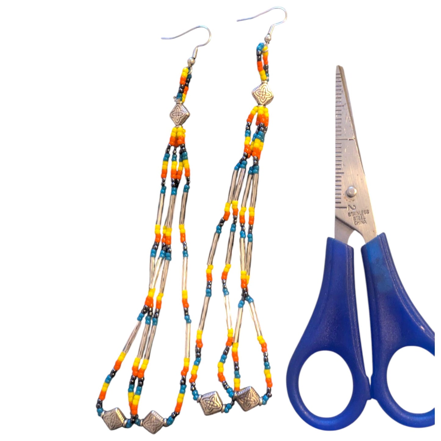 Indigenous Handmade Beaded Dangle Earrings