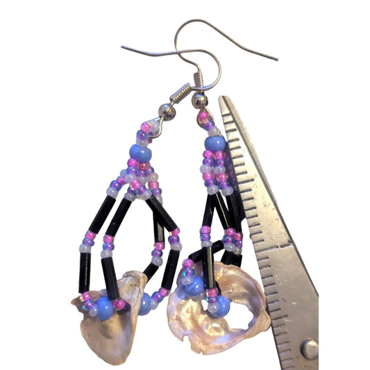 Indigenous Handmade Beaded Dangle Earrings
