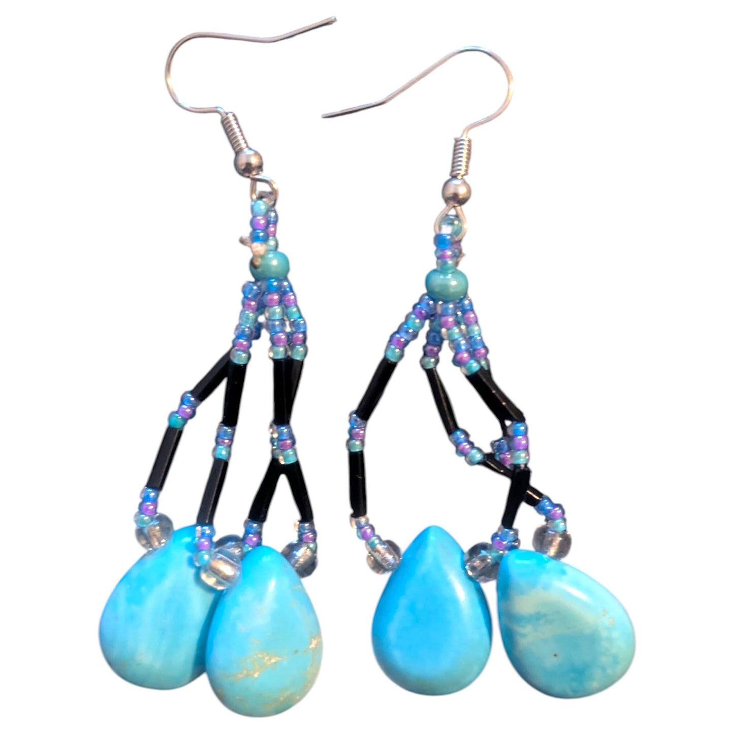 Indigenous Handmade Beaded Dangle Earrings