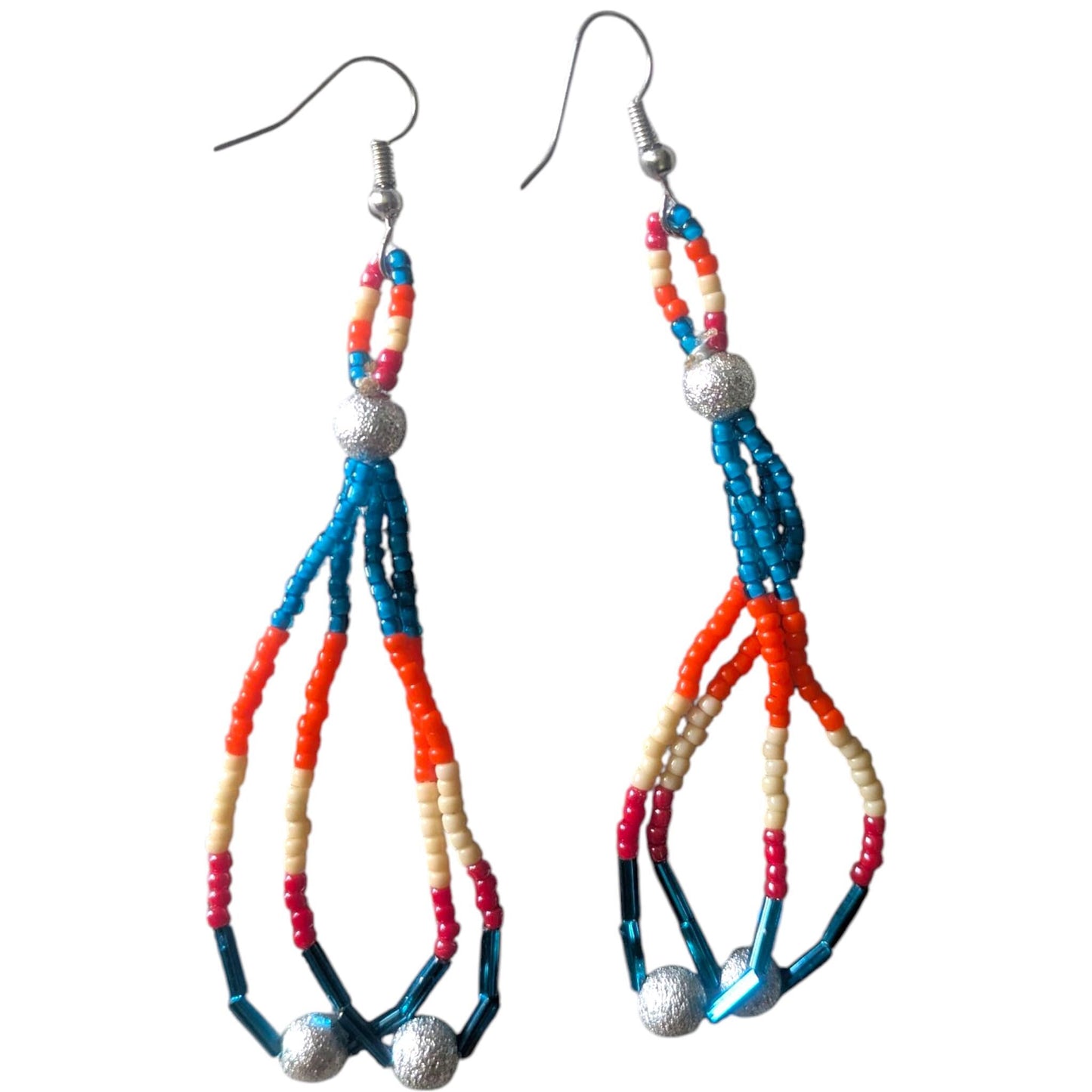 Indigenous Handmade Beaded Dangle Earrings