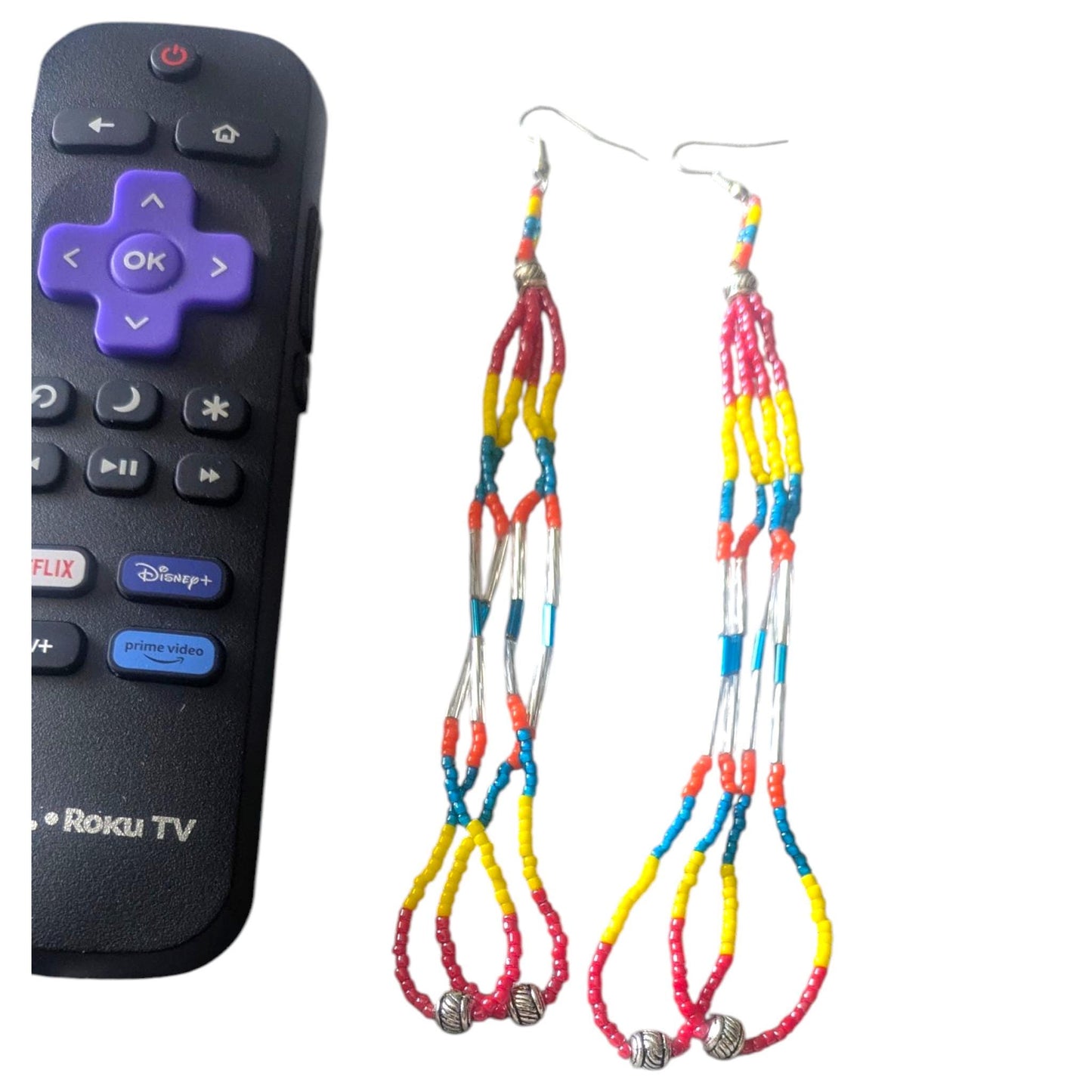 Indigenous Handmade Beaded Dangle Earrings