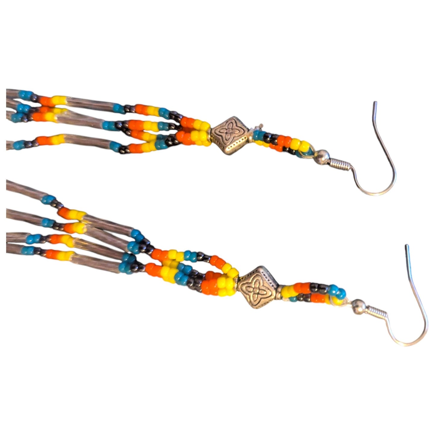Indigenous Handmade Beaded Dangle Earrings