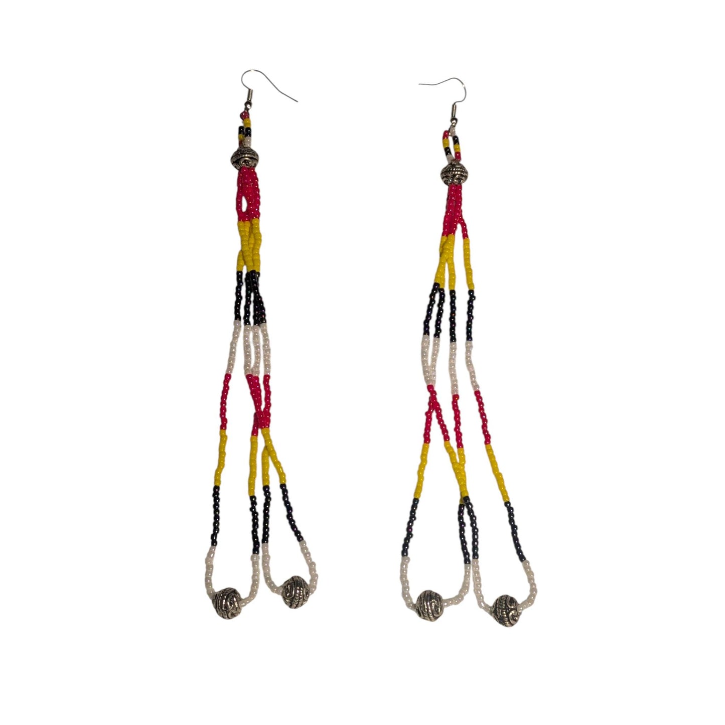 Indigenous Handmade Beaded Dangle Earrings