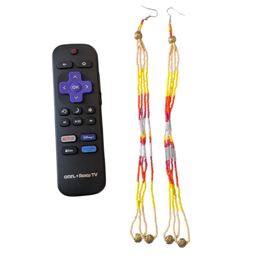 Indigenous Handmade Beaded Dangle Earrings