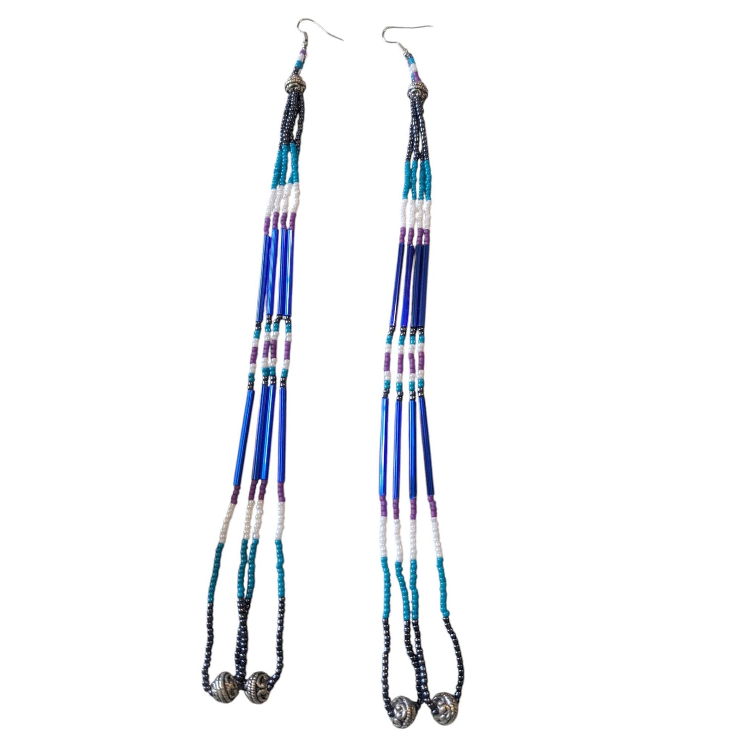 Indigenous Handmade Beaded Dangle Earrings