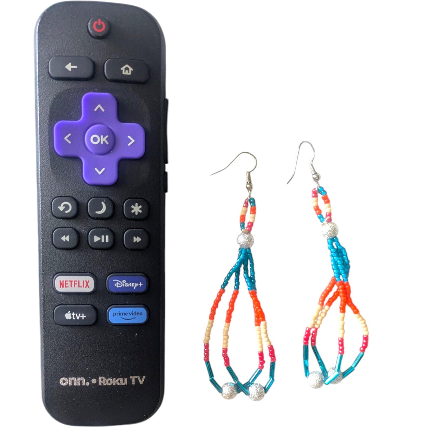 Indigenous Handmade Beaded Dangle Earrings