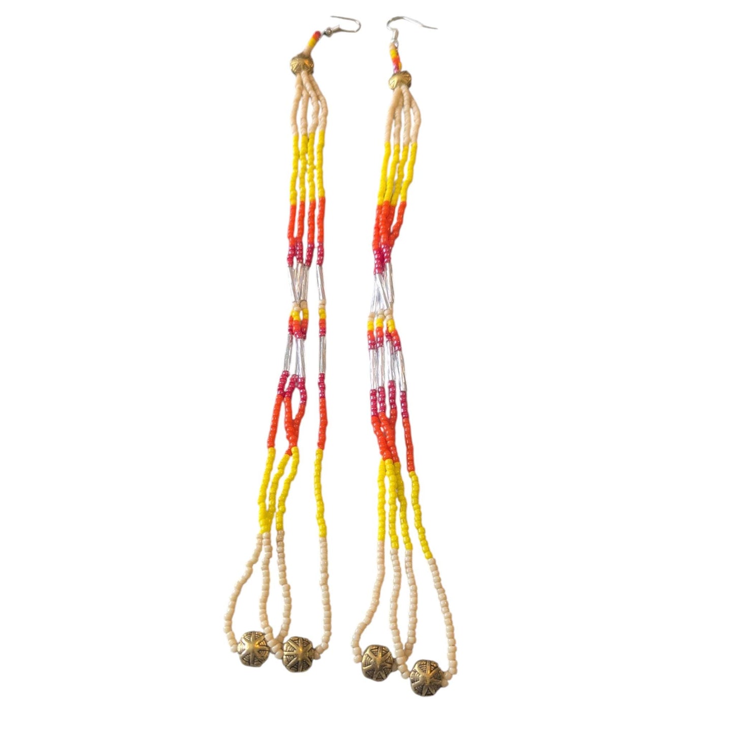 Indigenous Handmade Beaded Dangle Earrings