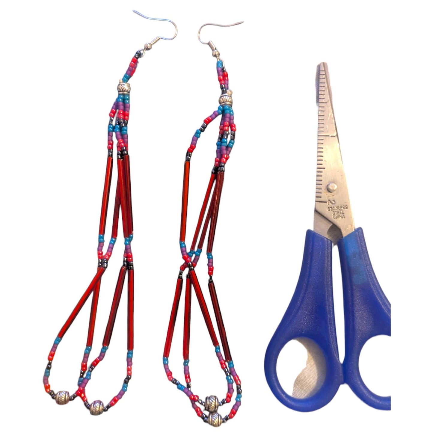 Indigenous Handmade Beaded Dangle Earrings