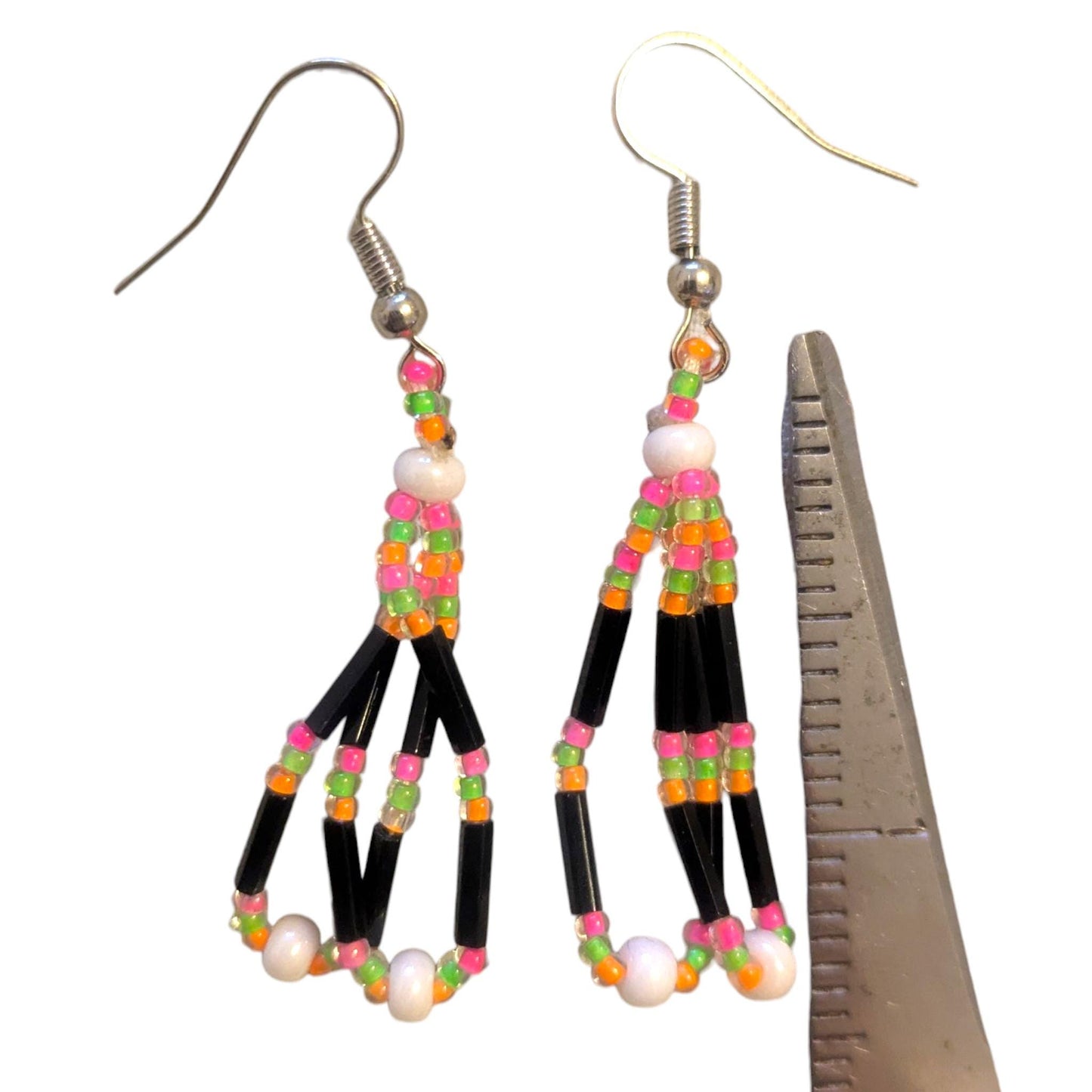 Indigenous Handmade Beaded Dangle Earrings