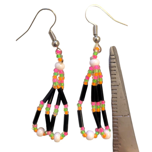 Indigenous Handmade Beaded Dangle Earrings