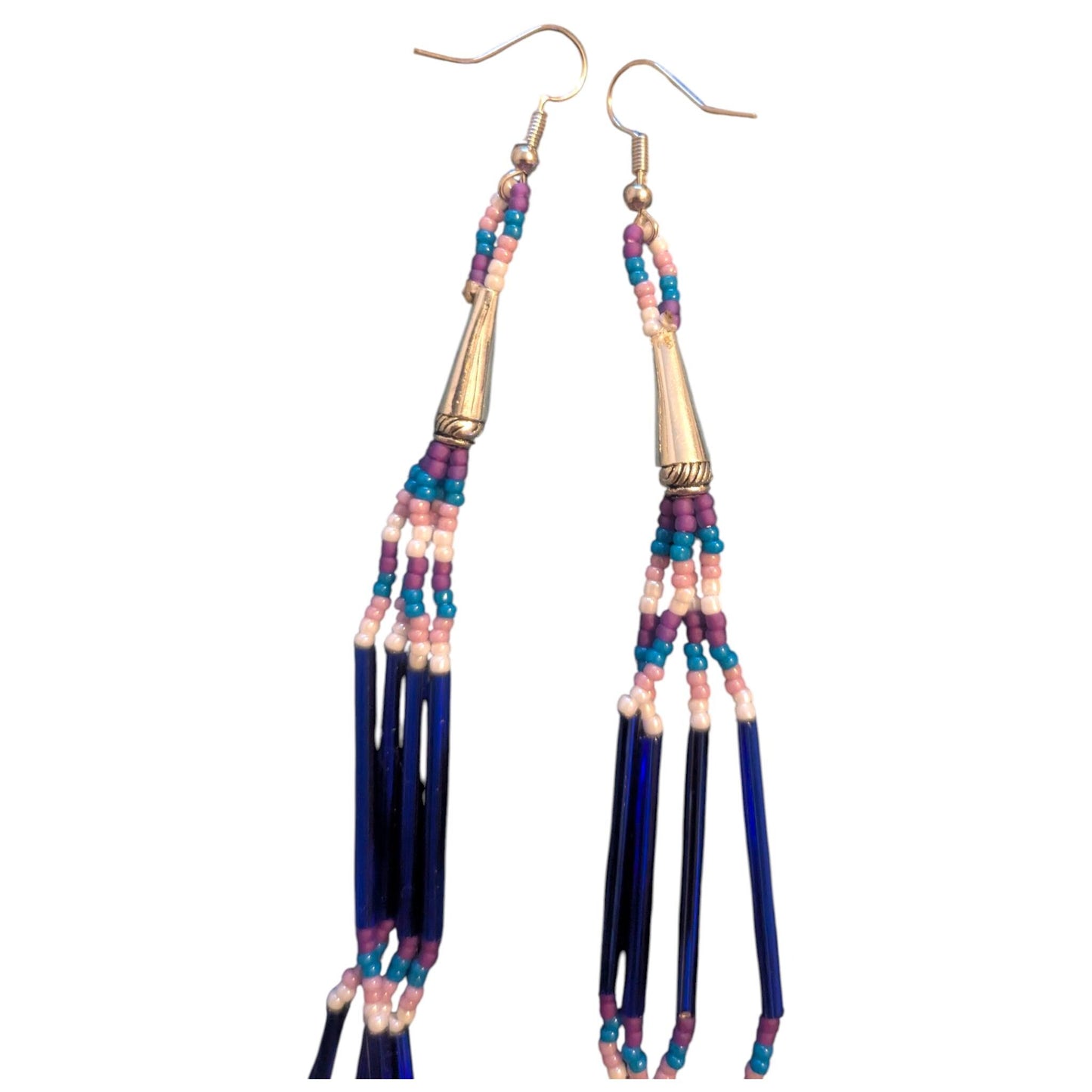 Indigenous Handmade Beaded Dangle Earrings