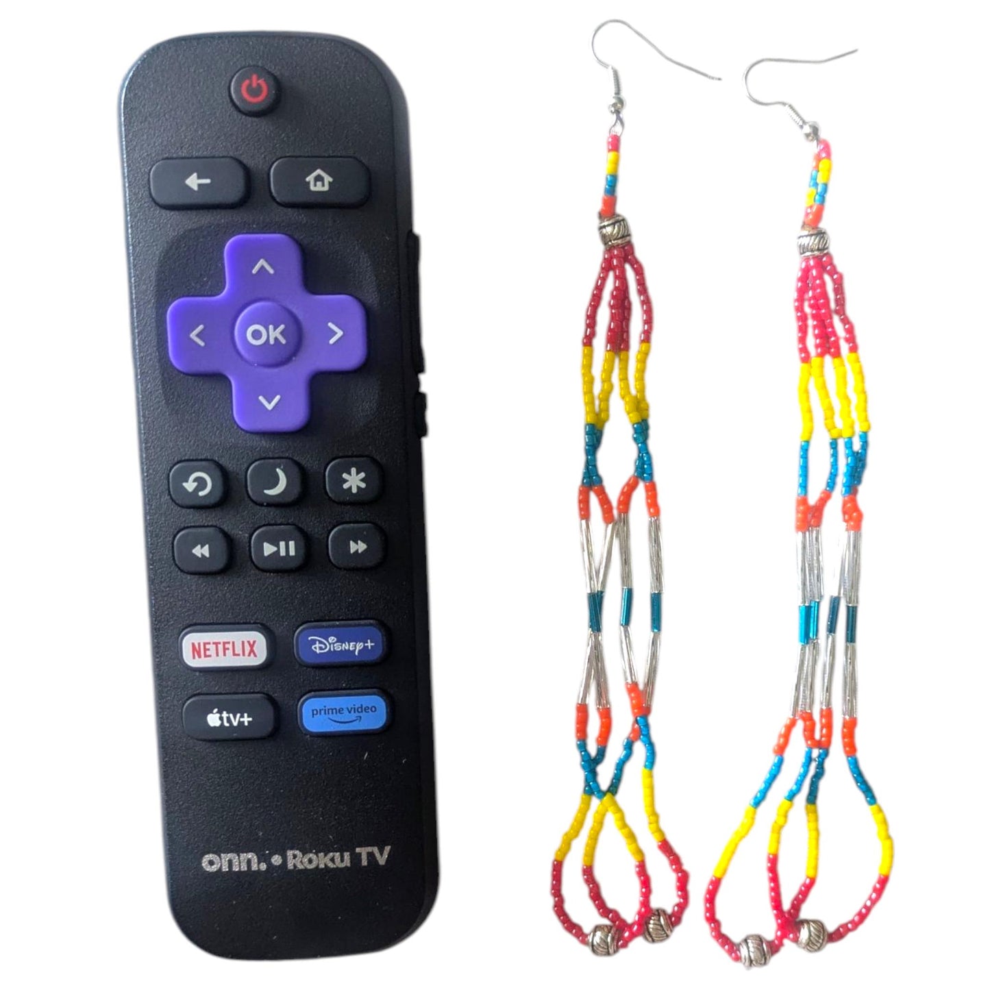 Indigenous Handmade Beaded Dangle Earrings
