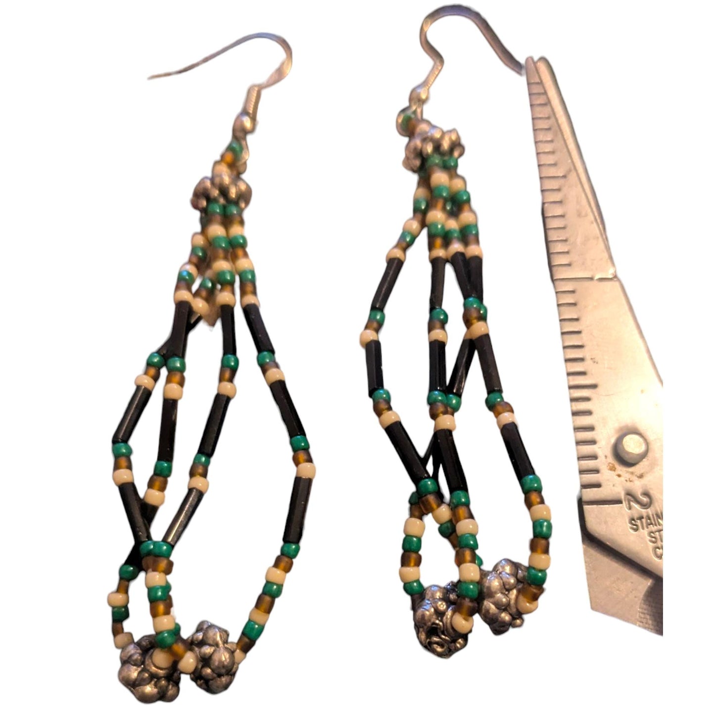 Indigenous Handmade Beaded Dangle Earrings