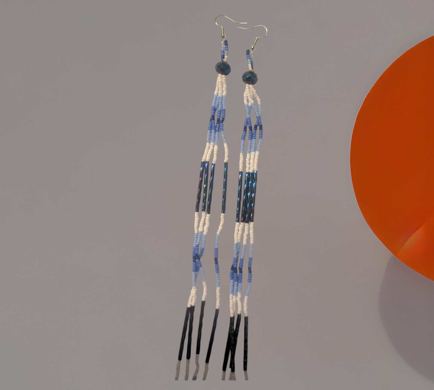Handmade Indigenous Beaded Dangle Earrings