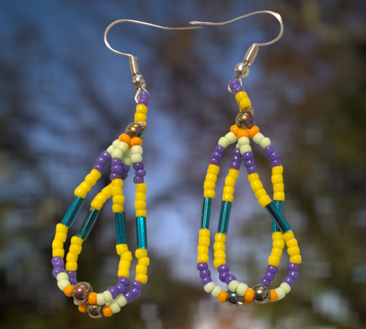 Handmade Beaded Dangle Earrings