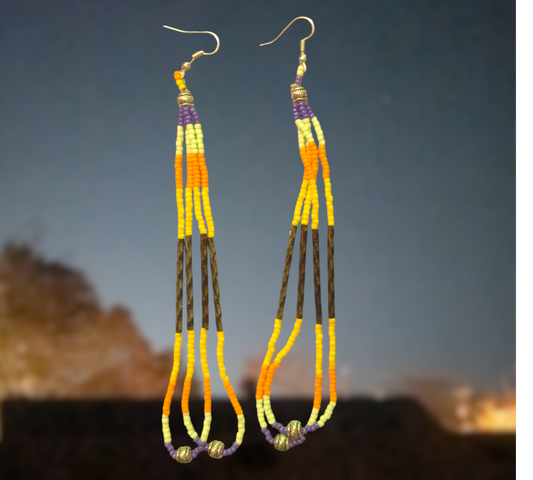 Handmade Beaded Dangle Earrings