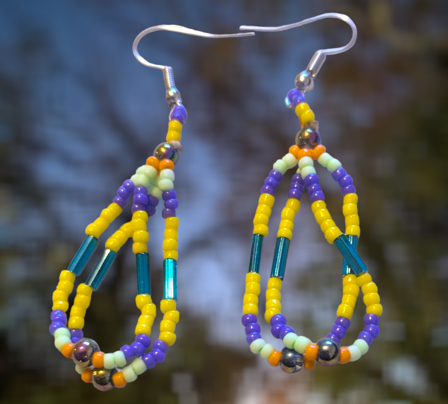 Handmade Beaded Dangle Earrings