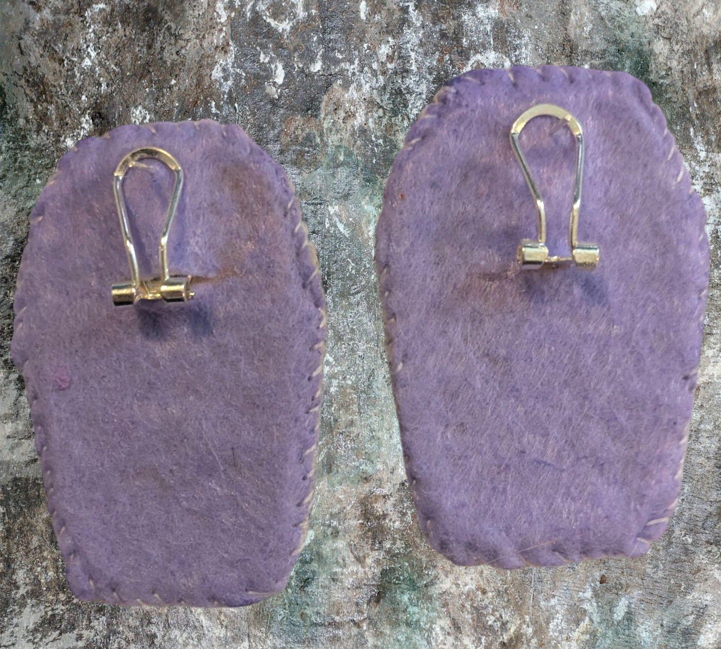 Handmade Flat Beaded Ouija Board Coffin Earrings Silver Post