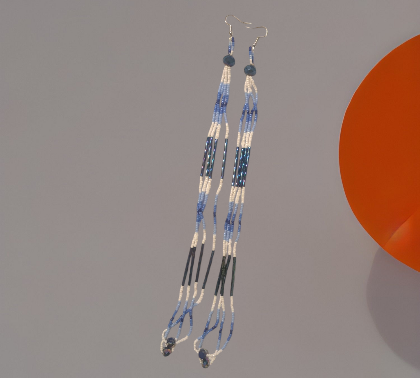 Handmade Indigenous Beaded Dangle Earrings