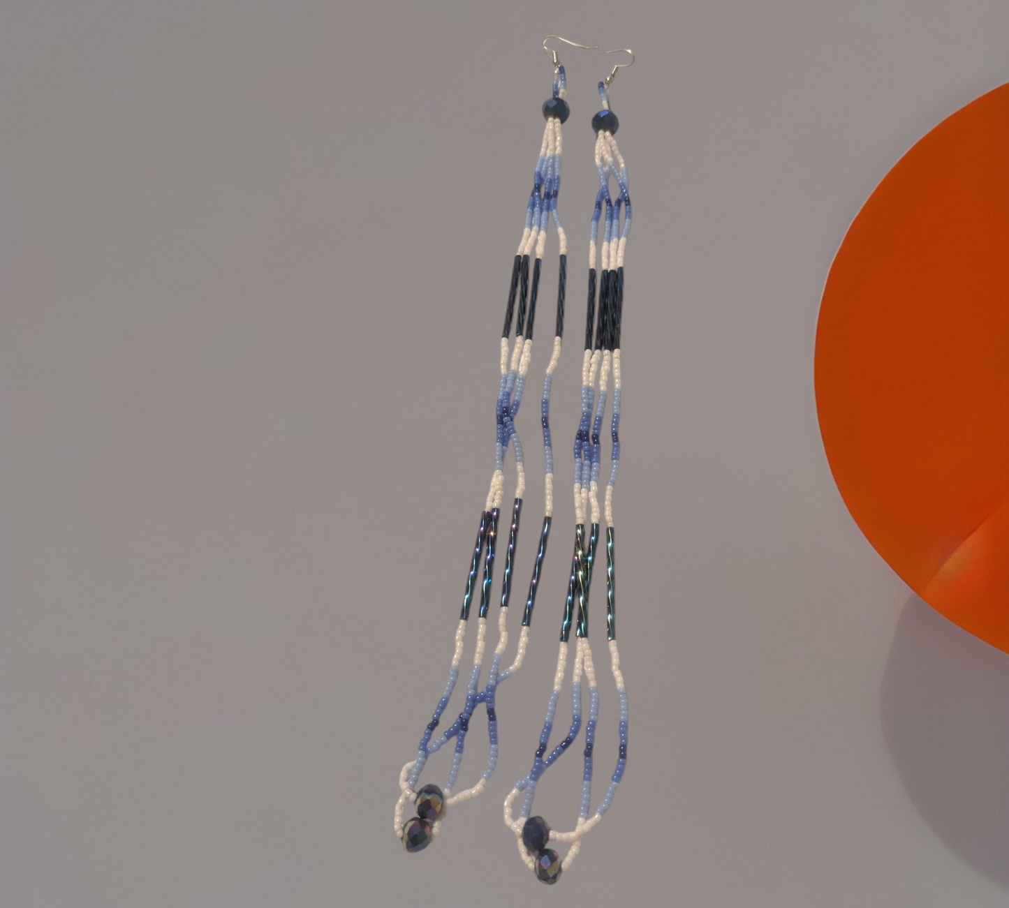 Handmade Indigenous Beaded Dangle Earrings