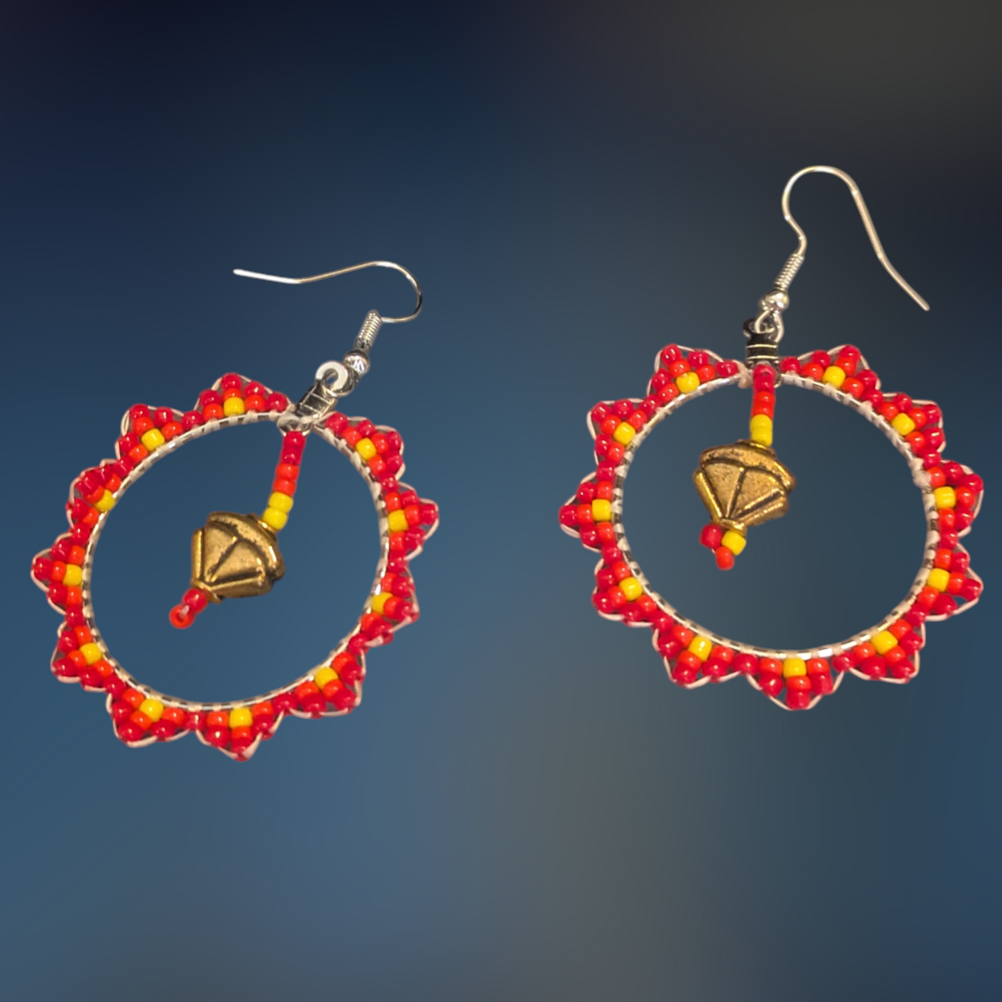 Indigenous Handmade Beaded Sun Earrings