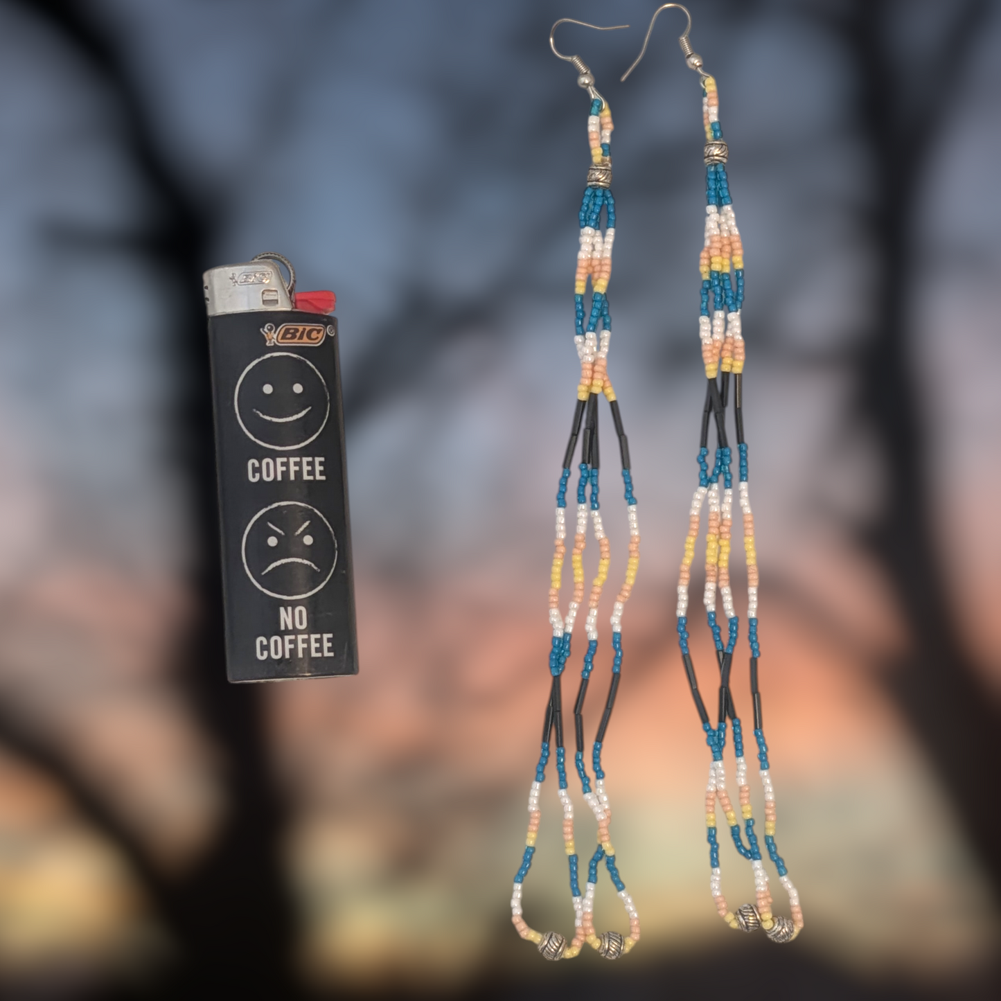 Indigenous Handmade Beaded Dangle Earrings