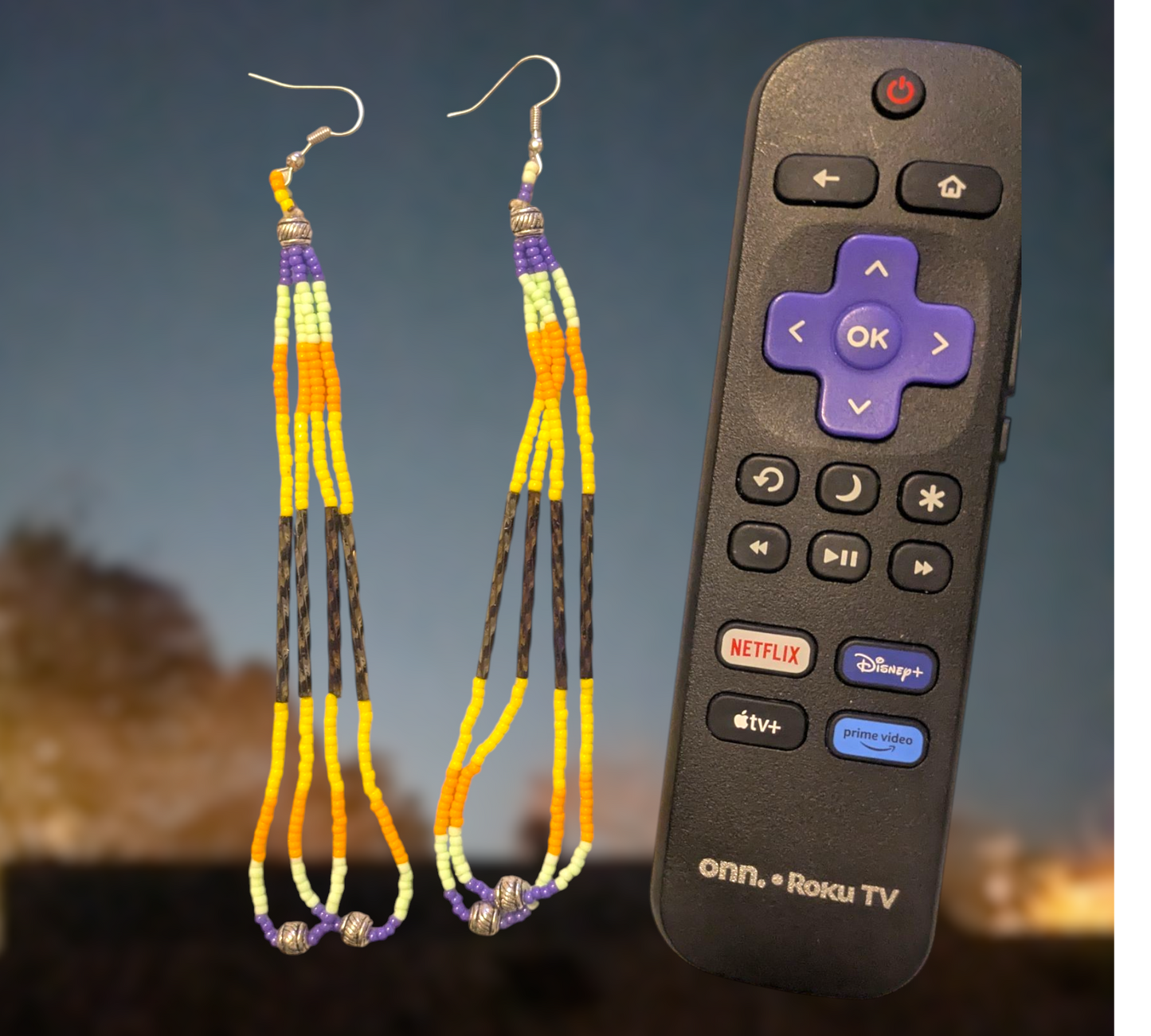 Handmade Beaded Dangle Earrings
