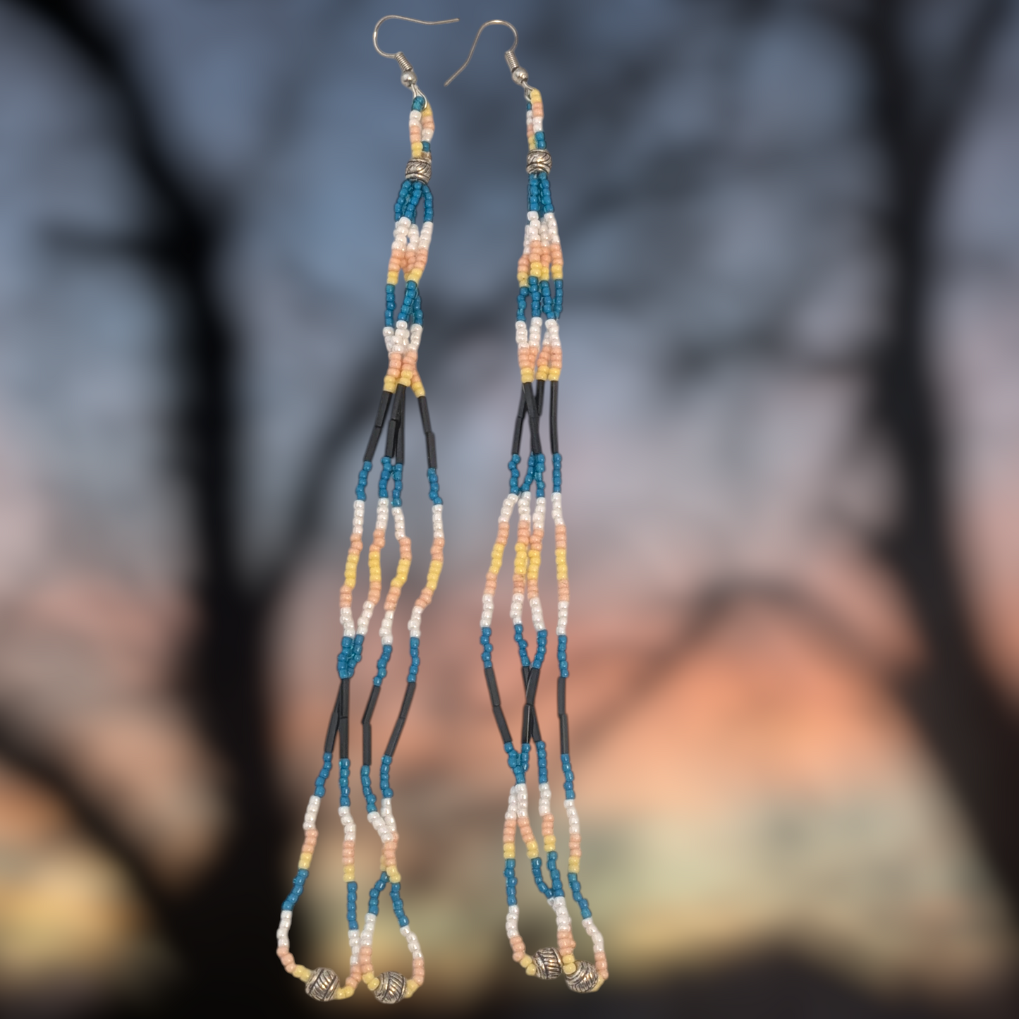 Indigenous Handmade Beaded Dangle Earrings