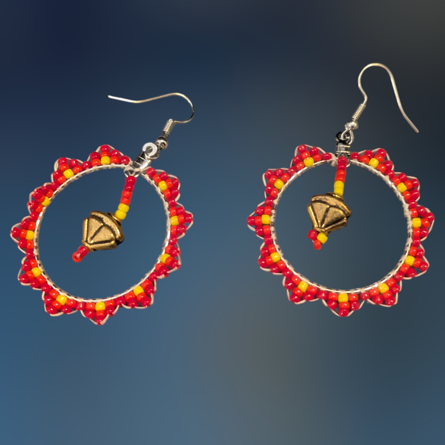 Indigenous Handmade Beaded Sun Earrings