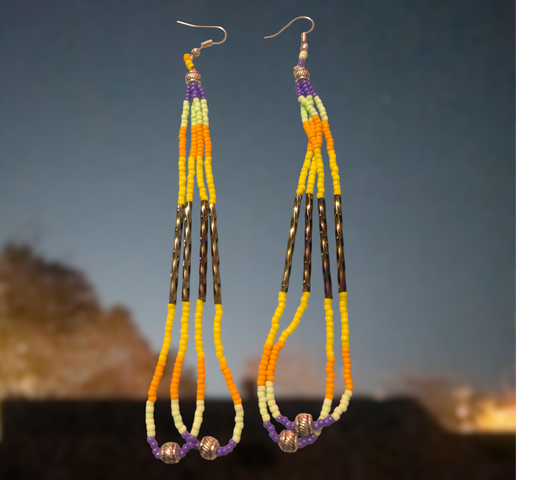 Handmade Beaded Dangle Earrings