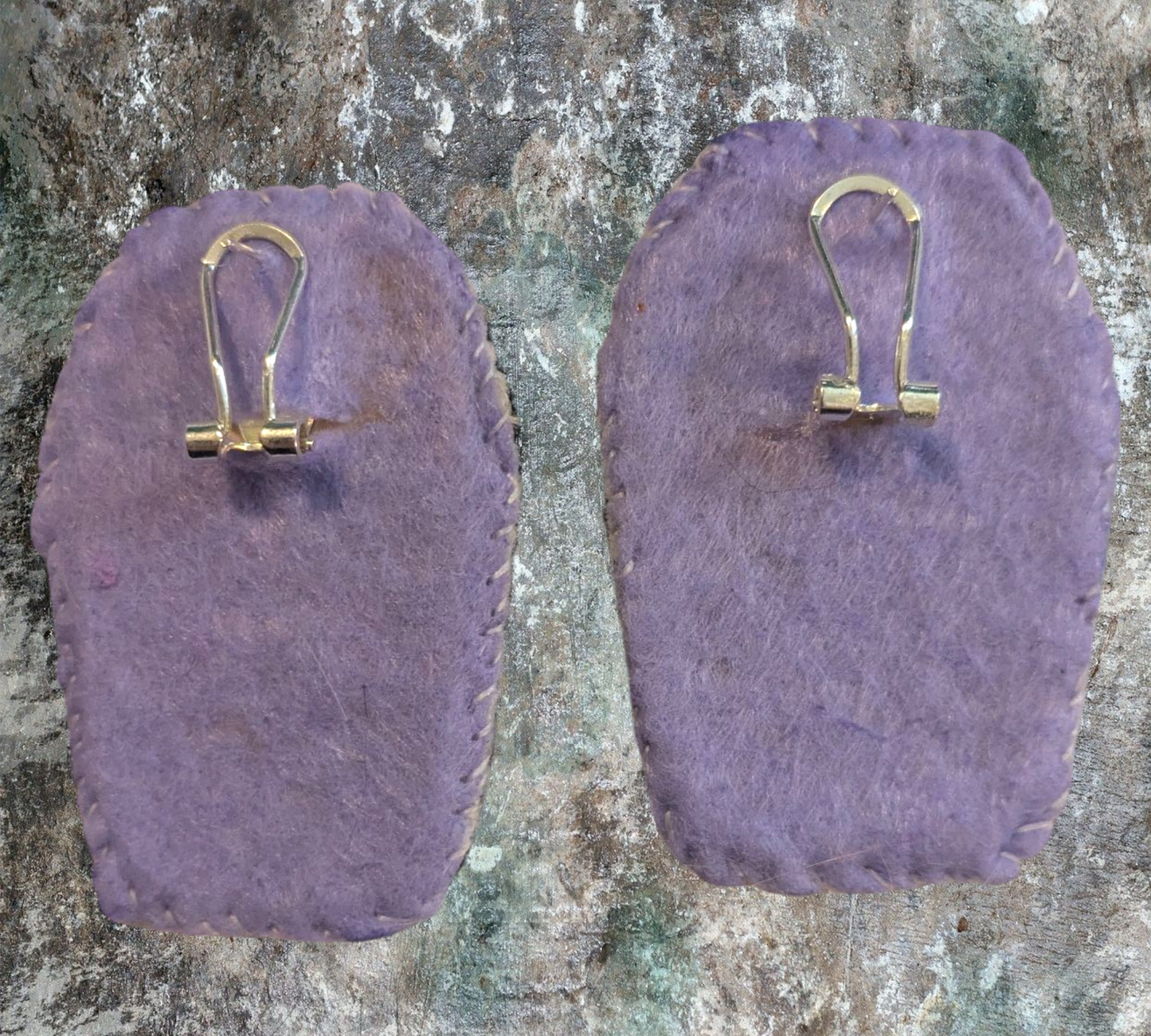 Handmade Flat Beaded Ouija Board Coffin Earrings Silver Post